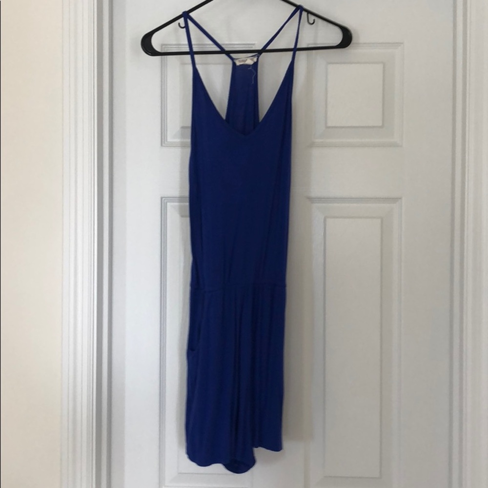 Blue Romper with pockets